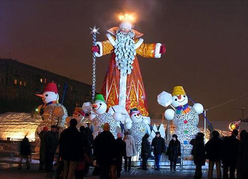 Дед мороз и снеговики