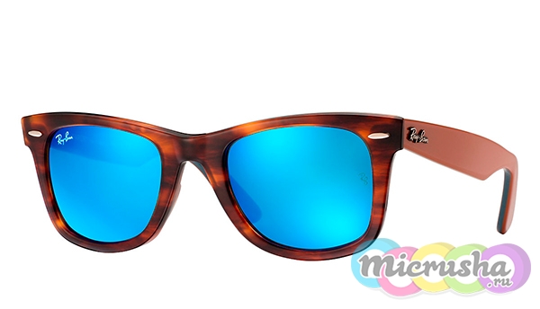 оригинальные очки Ray-Ban с голубыми линзами