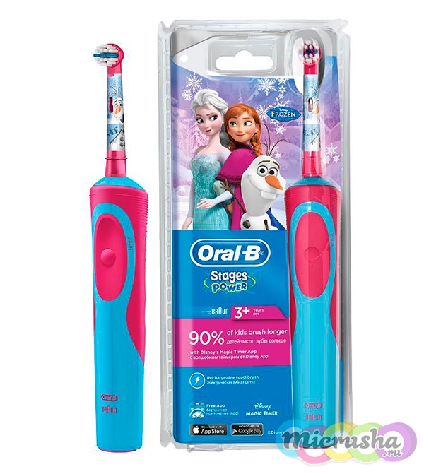 Детская электрическая зубная щетка Oral-B Stages Power Frozen