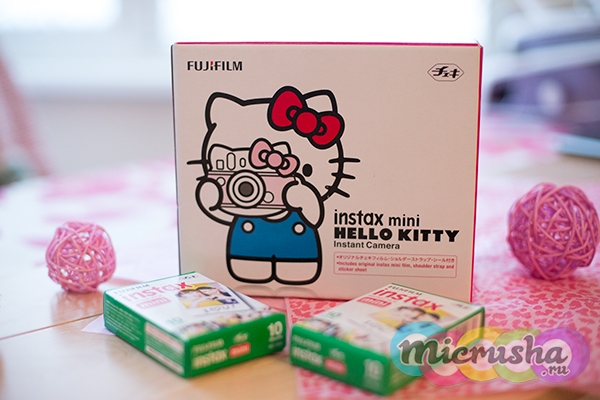 детский фотоаппарат Fujifilm Instax Mini Hello Kitty картриджи