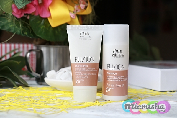 Wella Professionals восстанавливающий шампунь и бальзам Fusion