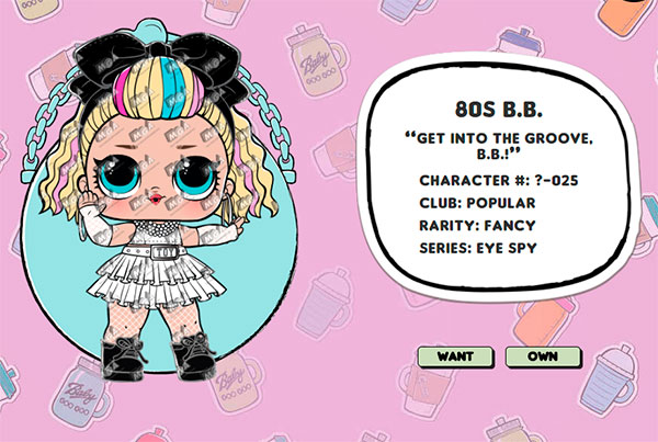 80s B.B куклы lol декодер