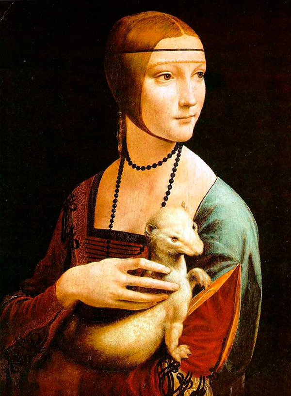 Леонардо да Винчи, «Дама с горностаем», 1489-1490 гг.