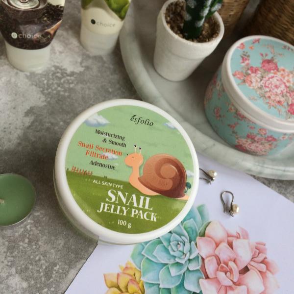 лучшие корейские маски Esfolio snail jelly pack