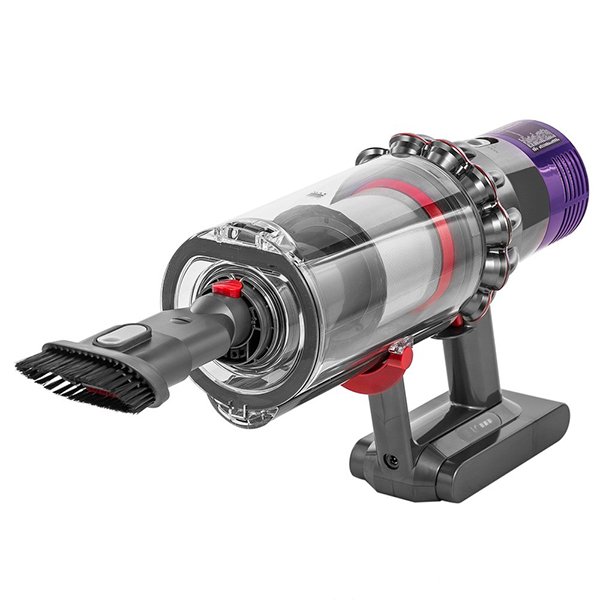 Вертикальный пылесос Dyson V10 Absolute имеет мощность всасывания 151 аВт, его можно использовать дома и в машине